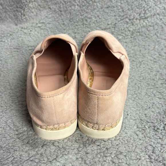 💚👖Vince Camuto Espadrilles 7.5 Loafers Slide On Suede Leather Soft Pale Pink - Picture 8 of 13